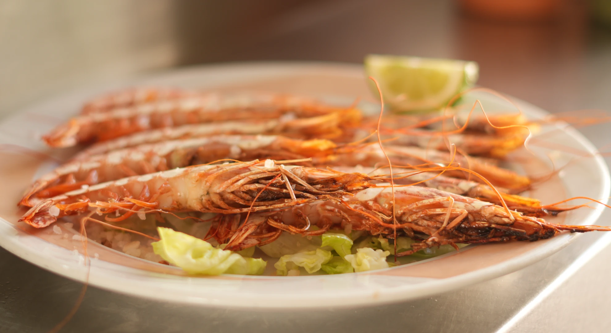 gambas a la plancha en el merlo